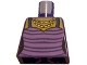 Lot ID: 406805539  Part No: 973pb2024  Name: Torso Female Top with Dark Purple Stripes and Gold Necklace Pattern