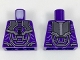 Part No: 973pb2967  Name: Torso Armor with Black, Silver, and Lavender Details Pattern