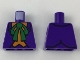 Part No: 973pb3006  Name: Torso Batman Suit with Orange Vest and Green Bow Tie Pattern (The Joker)