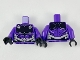 Part No: 973pb3471c01  Name: Torso Black Upper Chest Plate and Scale Lines, Silver Belt Pattern / Dark Purple Arms / Black Hands