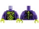 Part No: 973pb6458c01  Name: Torso Lime Scale Plates, Medium Nougat Ropes, Gold Chain Links and Medallion Pattern / Dark Purple Arms / Lime Hands