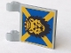 Part No: 2335px10  Name: Flag 2 x 2 Square with Lion Head on Blue and Yellow 'X' Pattern