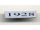 Part No: 2431pb065  Name: Tile 1 x 4 with '1928' Pattern (Sticker) - Set 10022/10025