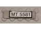 Part No: 2431pb073  Name: Tile 1 x 4 with Black 'MT 5581' on White Pattern (Sticker) - Set 5581