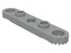 Part No: 2711  Name: Technic, Plate 1 x 5 with Toothed Ends, 2 Studs and Center Axle Hole