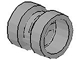 Lot ID: 54250128  Part No: 30027u  Name: Wheel  8mm D. x 9mm for Slicks (Undetermined Type)