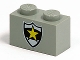 Lot ID: 96660810  Part No: 3004pb008  Name: Brick 1 x 2 with Police Yellow Star Badge Pattern