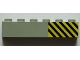 Part No: 3009pb193R  Name: Brick 1 x 6 with Black and Yellow Danger Stripes Pattern Right (Sticker) - Set 7823
