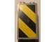 Part No: 30145pb006R  Name: Brick 2 x 2 x 3 with Black and Yellow Danger Stripes Pattern Right (Sticker) - Set 4514