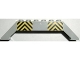 Part No: 30180pb03  Name: Slope 45 10 x 2 x 2 Double with Black and Yellow Danger Stripes Pattern