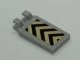 Lot ID: 159299662  Part No: 30350apb001  Name: Tile, Modified 2 x 3 with 2 Clips Angled with Black and Yellow Danger Stripes Pattern
