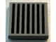 Lot ID: 142072956  Part No: 3068p07  Name: Tile 2 x 2 with Black Grille with 7 Lines Pattern