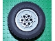 Part No: 32004ac01  Name: Wheel 68.8 x 24 Model Team Type 1 (Circle Holes Around Wheel Ring) with Black Tire 68.8 x 24 ( 32004a /32003)