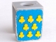 Part No: 3840pb06  Name: Minifigure Vest with 8 Yellow Trefoils on Blue Background Pattern (Stickers) - Sets 375 / 6075
