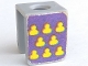 Part No: 3840pb06eu  Name: Minifigure Vest with 8 Yellow Trefoils on Purple Background Pattern (Stickers) - Set 375-2