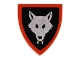 Part No: 3846p44  Name: Minifigure, Shield Triangular with Wolfpack Pattern