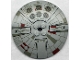 Part No: 3961px1  Name: Dish 8 x 8 Inverted (Radar) with Mini Millennium Falcon Pattern