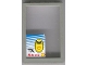 Part No: 4347pb06  Name: Window 1 x 4 x 5 with Fixed Glass with 'TX', Shell Logo and Yellow 1 x 1 Round Brick on Blue Striped Background Pattern (Sticker) - Set 6378