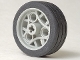 Part No: 44293c01  Name: Wheel 36.8 x 14 ZR with Axle Hole, 3 Pin Holes, and Fixed Black Rubber Tire