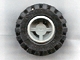 Part No: 6014bc01  Name: Wheel 11mm D. x 12mm, Hole Notched for Wheels Holder Pin with Black Tire Offset Tread Small Wide (6014b / 6015)
