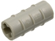 Part No: 6538a  Name: Technic, Axle Connector 2L (Ridged with + Hole + Orientation)