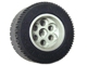 Part No: 6595c02  Name: Wheel 36.8mm D. x 26mm VR with Axle Hole with Black Tire 49.6 x 28 VR (6595 / 6594)