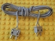 Part No: bb0081c190  Name: Electric, Wire 12V / 4.5V with 2 Leads, 190 Studs Long with 2 Light Gray Electric, Connector, 2-Way Male Squared Narrow Long without Center Post