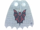 Part No: bb0190pb01  Name: Minifigure Cape Cloth, Scalloped 6 Points with Bat Pattern