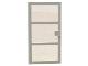 Part No: x39c02  Name: Door 1 x 4 x 6 with 3 Panes and Square Handle with Fixed Trans-Brown Glass
