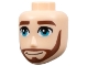 Lot ID: 403341221  Part No: 101160  Name: Mini Doll, Head Friends Male Large with Reddish Brown Eyebrows and Beard, Medium Azure Eyes, and Grin Pattern
