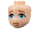 Lot ID: 383497438  Part No: 101274  Name: Mini Doll, Head Friends with Dark Orange Eyebrows, Medium Azure Eyes, Nougat Lips, and Open Mouth Smile with Teeth Pattern