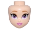 Lot ID: 411921597  Part No: 101799  Name: Mini Doll, Head Friends with Medium Nougat Eyebrows and Eye Shadow, Medium Lavender Eyes, Dark Pink Lips and Open Mouth Smile with Teeth Pattern