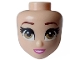 Lot ID: 410682610  Part No: 101824  Name: Mini Doll, Head Friends with Dark Tan Eyes, Reddish Brown Eyebrows, Dark Pink Lips and Open Mouth Smile with Teeth Pattern