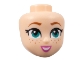 Lot ID: 380187543  Part No: 103962  Name: Mini Doll, Head Friends with Dark Orange Eyebrows and Freckles, Dark Turquoise Eyes, Dark Pink Lips, Open Mouth Smile Pattern