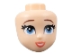 Part No: 103978  Name: Mini Doll, Head Friends with Reddish Brown Eyebrows, Medium Blue Eyes, Coral Lips, Open Mouth Smile Pattern