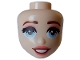 Part No: 109610  Name: Mini Doll, Head Friends with Reddish Brown Eyebrows, Black Eyelashes, Bright Light Blue Eyes, Coral Lips and Eye Shadow, Open Mouth Smile with White Teeth Pattern