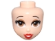 Part No: 109785  Name: Mini Doll, Head Friends with Black Thin Eyebrows, Medium Nougat Eyes and Eye Shadow, Full Red Lips and Open Mouth Pattern (Snow White)
