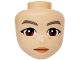 Part No: 109882  Name: Mini Doll, Head Friends with Dark Bluish Gray Eyebrows, Black Eye Shadow, Reddish Brown Eyes, Medium Nougat Lips and Cheek Lines Pattern