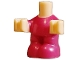 Part No: 111388pb03  Name: Micro Doll, Body Baby / Toddler with Molded Magenta Jumpsuit / Coverall Pattern