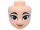Part No: 113197  Name: Mini Doll, Head Friends with Black Eyebrows, Reddish Brown Eyes, Nougat Lips, Dark Orange Mouth, Smile Pattern