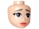 Part No: 113761  Name: Mini Doll, Head Friends with Dark Tan Eyebrows, Black Eyelashes, Reddish Brown Eyes, Coral Lips, Closed Mouth Pattern