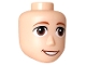Part No: 113769  Name: Mini Doll, Head Friends Male Large with Dark Orange Eyebrows, Reddish Brown Eyes and Open Mouth Smile with White Teeth Pattern