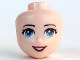 Lot ID: 354803325  Part No: 16548  Name: Mini Doll, Head Friends with Black Eyebrows, Medium Azure Eyes, Red Lips, and Open Mouth Smile with Teeth Pattern