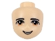 Lot ID: 360056604  Part No: 19611  Name: Mini Doll, Head Friends Male with Black Eyebrows, Medium Nougat Eyes, Open Mouth Smile with Teeth Pattern