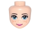 Lot ID: 408902762  Part No: 19695  Name: Mini Doll, Head Friends with Medium Azure Eyes, Dark Orange Freckles, Dark Pink Lips and Closed Mouth Pattern