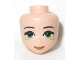 Part No: 20035  Name: Mini Doll, Head Friends with Thin Black Eyebrows, Green Eyes, Nougat Lips and 6 Freckles, and Closed Mouth Smile Pattern