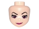 Part No: 26577  Name: Mini Doll, Head Friends with Magenta Eyes and Lips and Thin Black Eyebrows Pattern (Ragana)