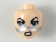 Lot ID: 374870041  Part No: 29479  Name: Mini Doll, Head Friends with Dark Azure Eyes, Black Lips and Open Mouth Snarl with Silver Strap Pattern (Lashina)