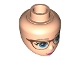 Lot ID: 413167223  Part No: 30877  Name: Mini Doll, Head Friends with Blue Eyes, Glasses with Copper Frames, Pink Lips with Closed Mouth Smile Pattern