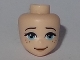 Part No: 33918  Name: Mini Doll, Head Friends with Medium Azure Eyes, Freckles, Dark Tan Lips and Slightly Crooked Smile Pattern